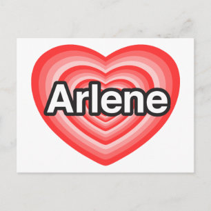 Postal Amo a Arlene. Te amo, Arlene. Corazón