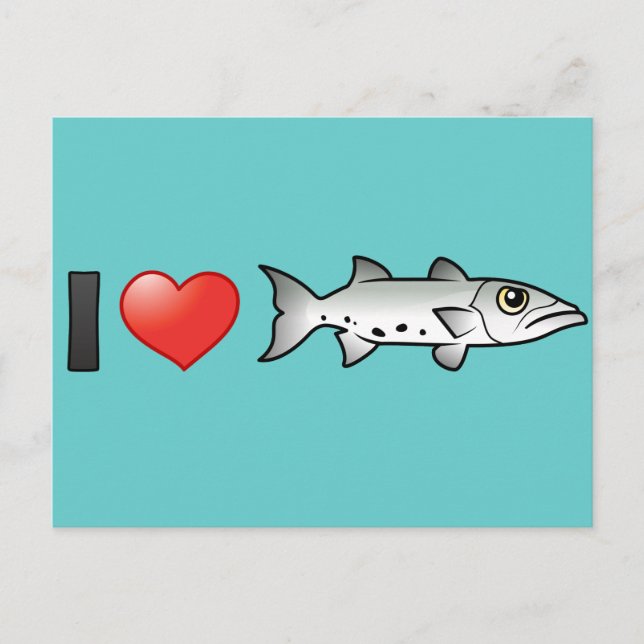 Postal Amo a Barracuda (Anverso)