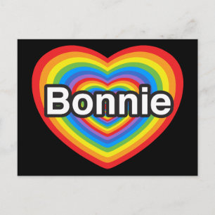 Postal Amo a Bonnie. Te amo Bonnie. Corazón