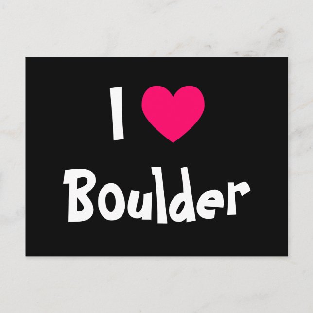 Postal Amo a Boulder (Anverso)
