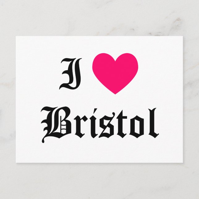 Postal Amo a Bristol (Anverso)