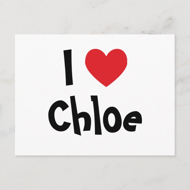 Postal Amo a Chloe (Anverso)
