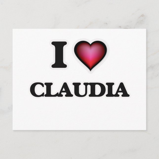 Postal Amo a Claudia (Anverso)