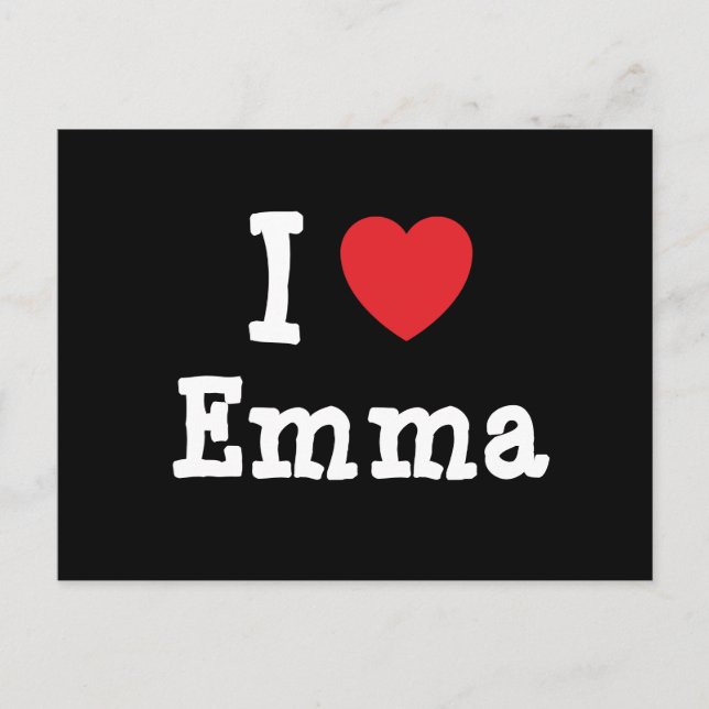Postal Amo a Emma Heart-Shirt (Anverso)