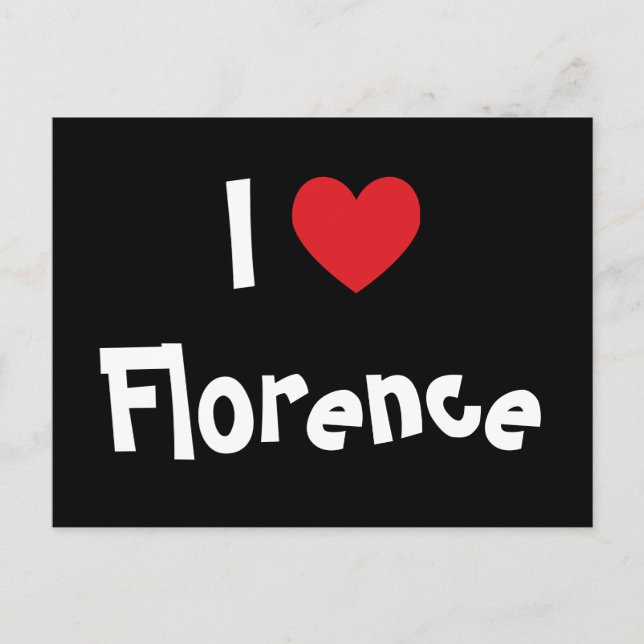Postal Amo a Florencia (Anverso)