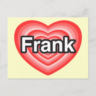 Postal Amo a Frank. Te amo, Frank. Corazón