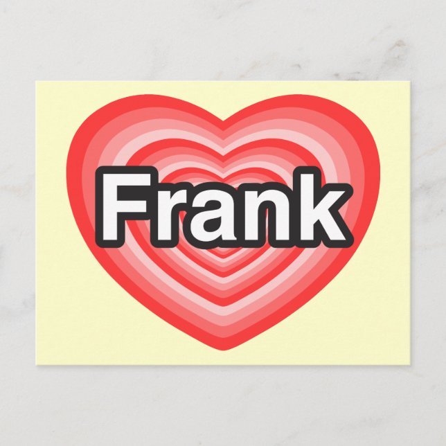 Postal Amo a Frank. Te amo, Frank. Corazón (Anverso)