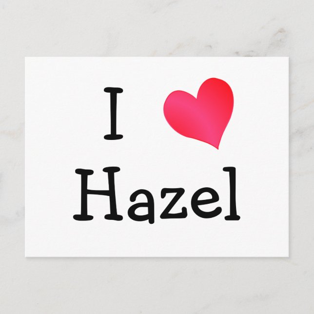 Postal Amo a Hazel (Anverso)