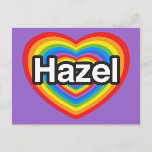 Postal Amo a Hazel. Te amo, Hazel. Corazón