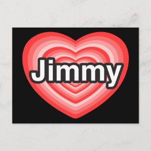 Postal Amo a Jimmy. Te amo, Jimmy. Corazón