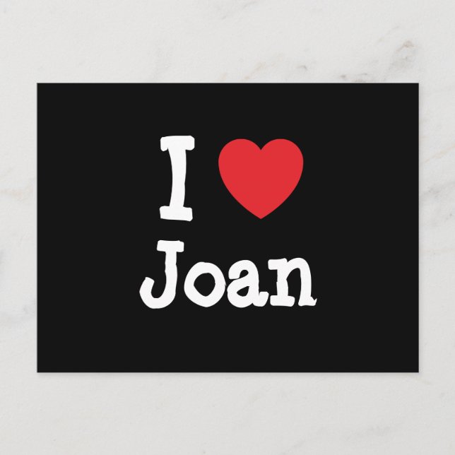 Postal Amo a Joan corazón T-Shirt (Anverso)