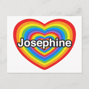 Postal Amo a Josephine. Te amo Josephine. Corazón