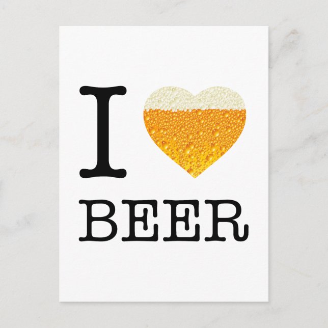 Postal Amo a la cerveza (Anverso)