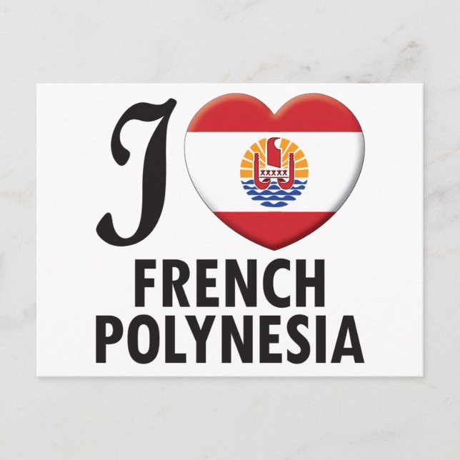 Postal Amo a la Polinesia Francesa. (Anverso)