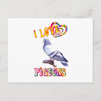 Postal Amo a las palomas