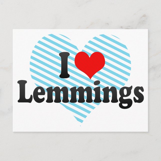 Postal Amo a Lemmings (Anverso)