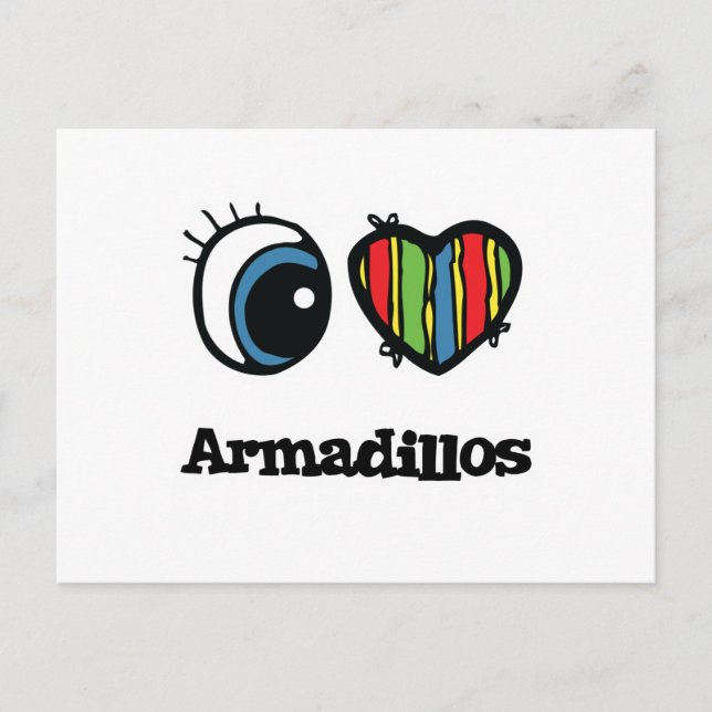 Postal Amo a los Armadillos (Anverso)