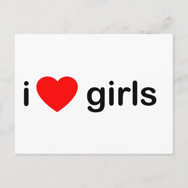 Postal Amo a los Chicas (Anverso)
