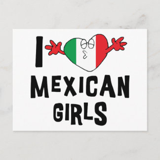 Postal Amo a los Chicas mexicanos