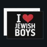 Postal Amo a los chicos judíos que corazón a los judíos H<br><div class="desc">Amo a los chicos judíos que corazón a los judíos Hanukkah</div>