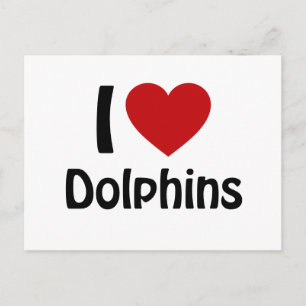 Postal Amo a los delfines