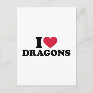 Postal Amo a los dragones