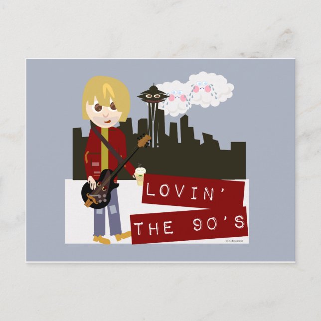 Postal ¡Amo a los noventa! (Anverso)