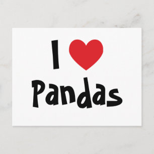 Postal Amo a los Pandas