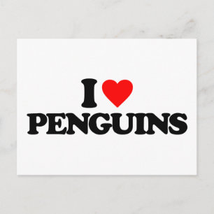 POSTAL AMO A LOS PENGUINOS