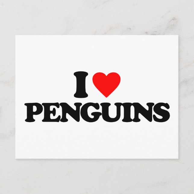 POSTAL AMO A LOS PENGUINOS (Anverso)