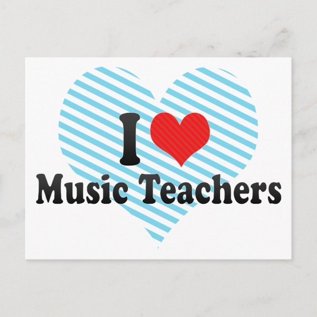 Postal Amo a los profesores de música (Anverso)