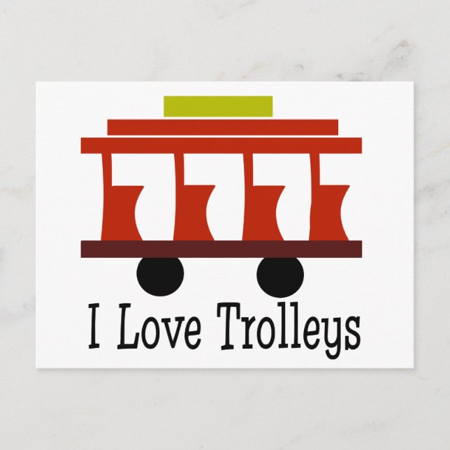 Postal Amo a los Trolleys (Anverso)
