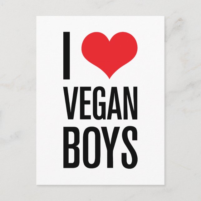 Postal Amo a los Vegan Boys (Anverso)