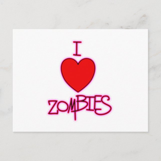 Postal ¡Amo A Los Zombies! (Anverso)