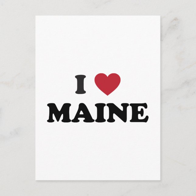 Postal Amo a Maine (Anverso)