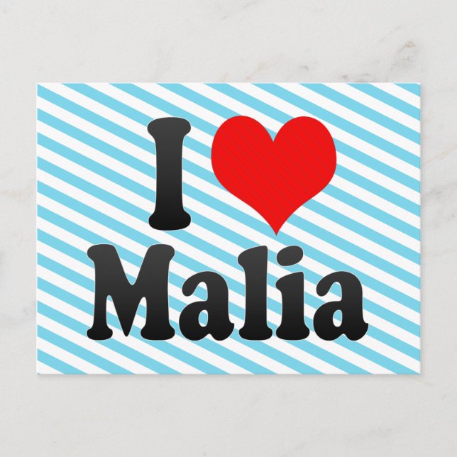 Postal Amo a Malia (Anverso)