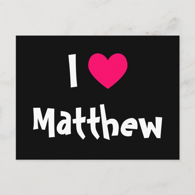 Postal Amo a Matthew (Anverso)