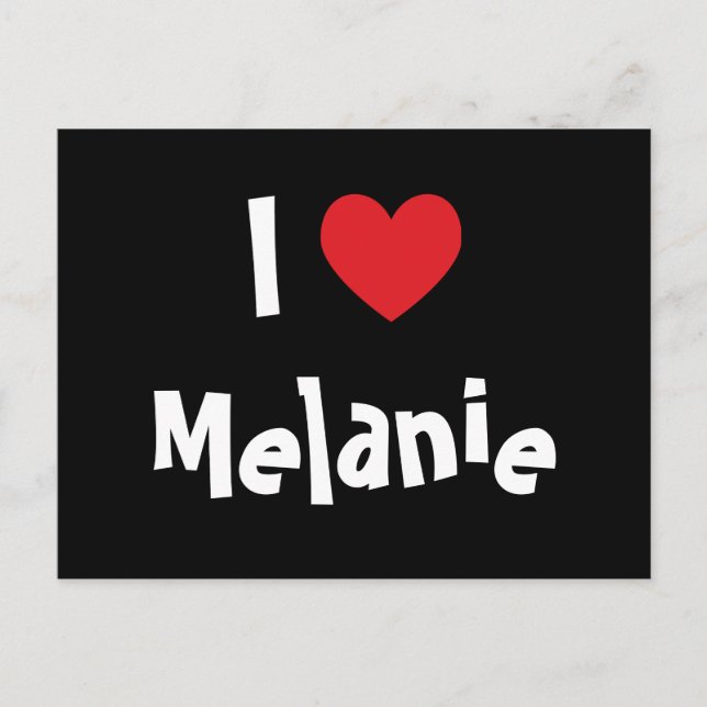 Postal Amo a Melanie (Anverso)