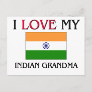 Postal Amo a mi abuela india