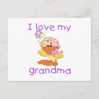 Postal Amo a mi abuela (pato chica)