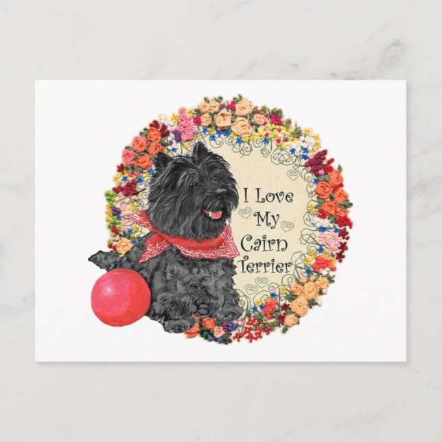 Postal Amo a mi Cairn Terrier (Anverso)