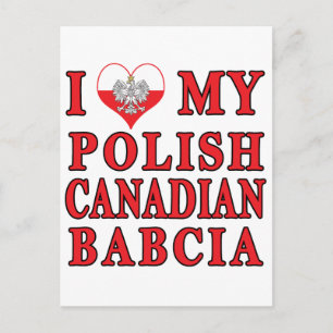 Postal Amo a mi canadiense polaco Babcia