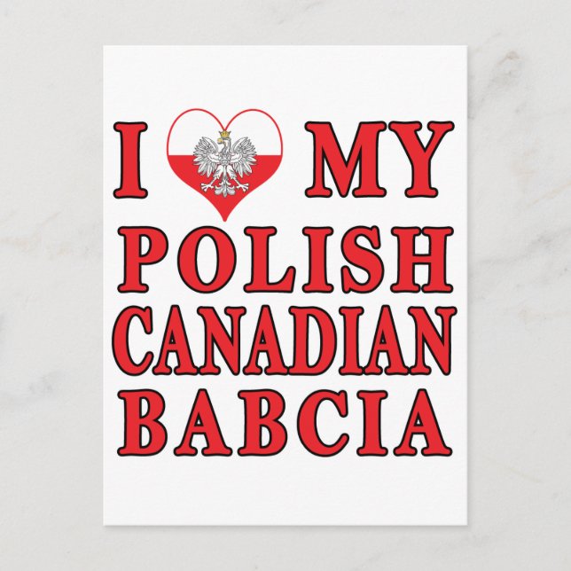 Postal Amo a mi canadiense polaco Babcia (Anverso)