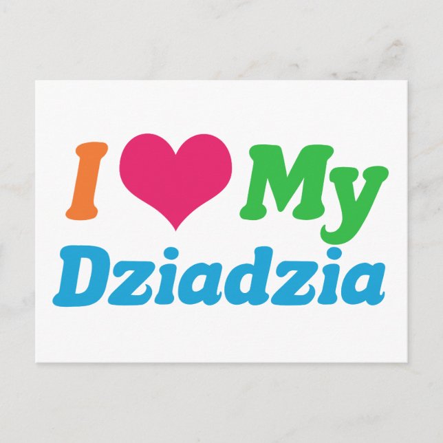 Postal Amo a mi Dziadzia (Anverso)