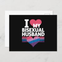 Amo a mi esposo bisexual Bi Orgullo Bandera Bisexu