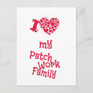 Postal Amo a mi familia patchwork - Eine Liebeserklärung
