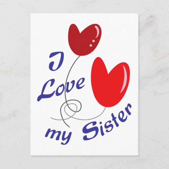 Postal Amo a mi hermana (Anverso)