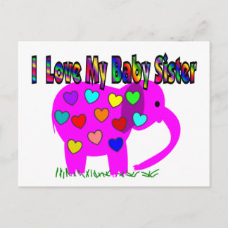 Postal Amo A Mi Hermana Bebé