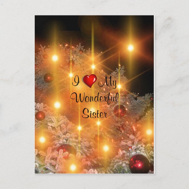 Postal Amo A Mi Hermana Maravillosa (Anverso)