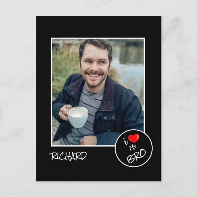 Postal Amo a mi hermano, foto Personalizado - Personaliza (Anverso)